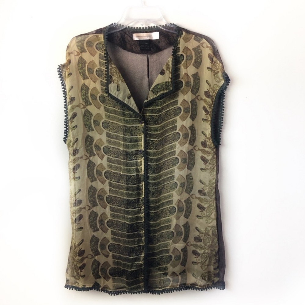 Small Urban Mangoz 100% Silk Sleeveless Top